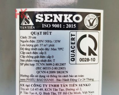 Quạt hút âm trần HT-200 Senko